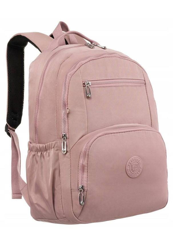 Plecak damski Peterson PTN 3304-CO liliowy. Kolor: liliowy. Materiał: nylon, włókno
