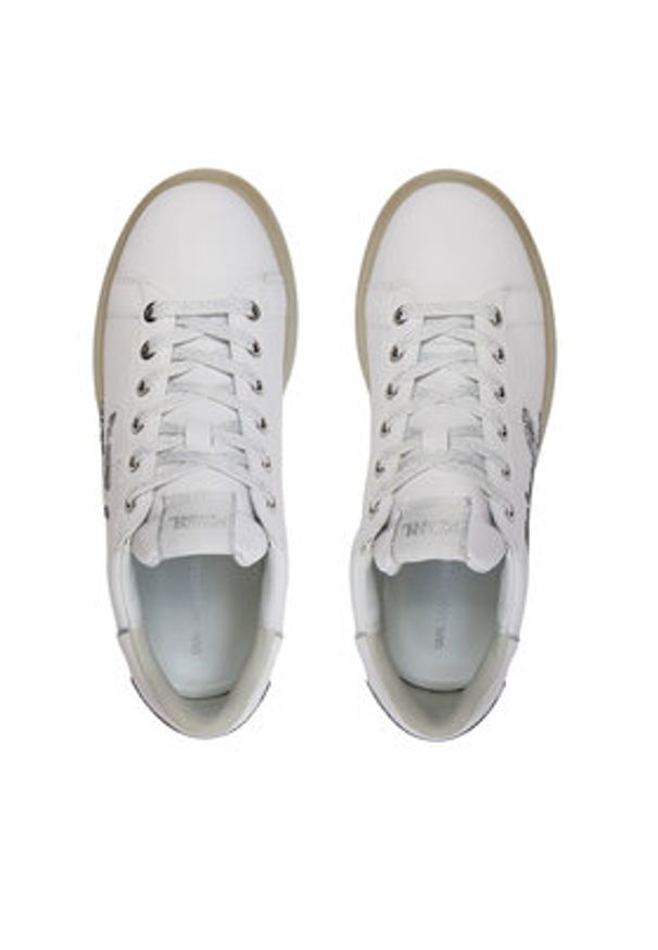 Karl Lagerfeld - KARL LAGERFELD Sneakersy KL62610H Biały. Kolor: biały. Materiał: skóra