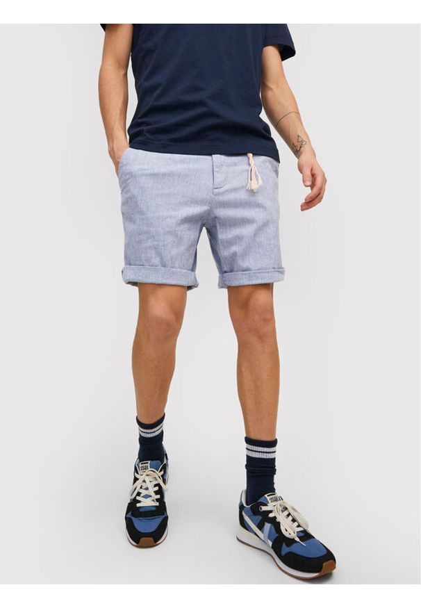 Jack & Jones - Jack&Jones Szorty materiałowe Sky 12210139 Niebieski Regular Fit. Kolor: niebieski. Materiał: materiał, bawełna