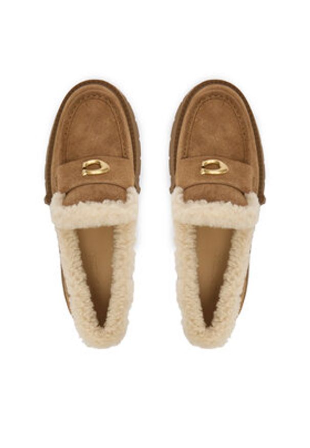 Coach Loafersy CCH84 Brązowy. Kolor: brązowy. Materiał: zamsz, skóra