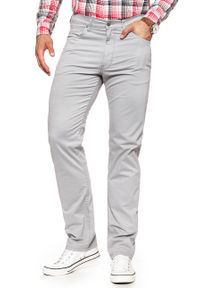 Wrangler - WRANGLER SPODNIE MĘSKIE ARIZONA ALLOY GREY W12OV6333. Materiał: materiał #4