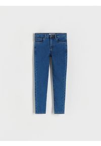 Reserved - Jeansy skinny high waist - niebieski. Stan: podwyższony. Kolor: niebieski