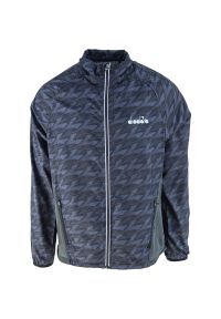 Kurtka Diadora Windbreaker, Czarny, Mężczyźni. Kolor: czarny, szary. Materiał: poliester, materiał #1