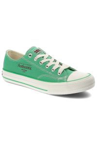 Big-Star - Zielone Trampki Big Star Sportowe Obuwie Unisex. Okazja: na co dzień. Zapięcie: sznurówki. Kolor: zielony. Wzór: napisy. Sezon: wiosna. Styl: sportowy #1