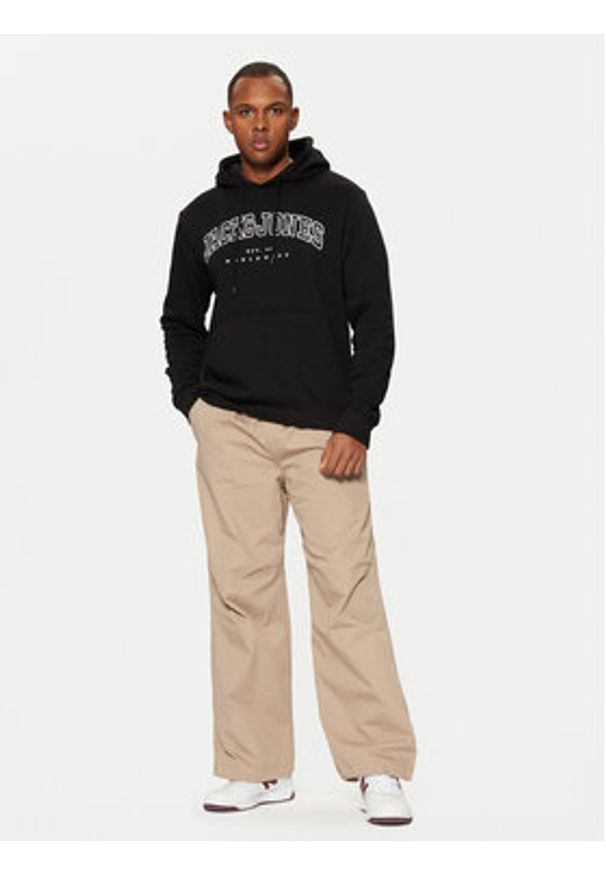 Jack & Jones - Jack&Jones Bluza 12256521 Czarny Relaxed Fit. Kolor: czarny. Materiał: bawełna