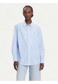 Tommy Jeans Koszula Micro Gingham DW0DW20987 Niebieski Relaxed Fit. Kolor: niebieski. Materiał: bawełna