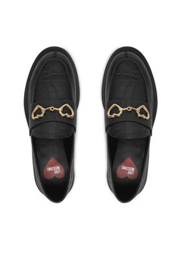 Love Moschino - LOVE MOSCHINO Lordsy JA10394G1MIB0000 Czarny. Kolor: czarny. Materiał: skóra