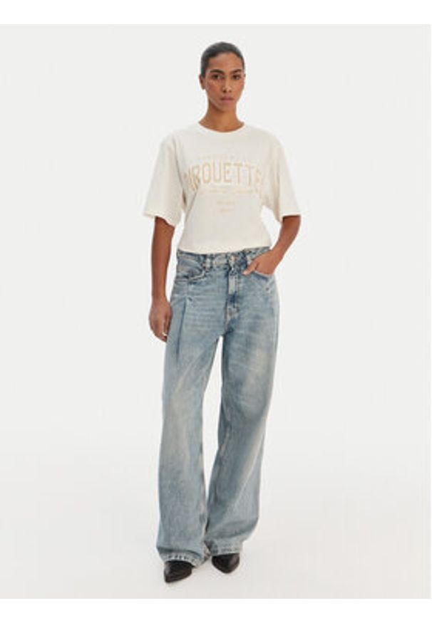 BOSS T-Shirt C_Eregular_1 50556993 Beżowy Relaxed Fit. Kolor: beżowy. Materiał: bawełna