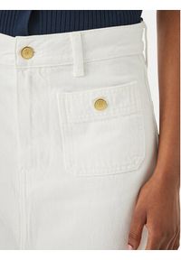 TOMMY HILFIGER - Tommy Hilfiger Spódnica jeansowa WW0WW48607 Biały Regular Fit. Kolor: biały. Materiał: bawełna #5