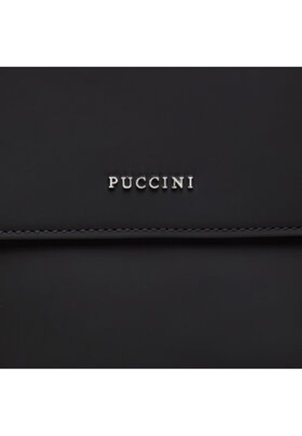 Puccini Plecak PM9021 Czarny. Kolor: czarny. Materiał: skóra
