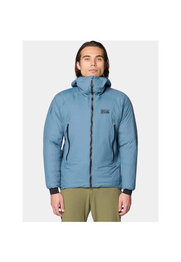MOUNTAIN HARDWEAR - Kurtka Puchowa Męska Mountain Hardwear Storm Whisperer. Kolor: niebieski. Materiał: puch. Sport: turystyka piesza