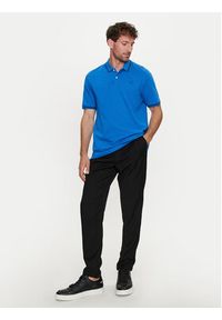 Bugatti Polo 8150 55001A Niebieski Slim Fit. Typ kołnierza: polo. Kolor: niebieski. Materiał: bawełna #5