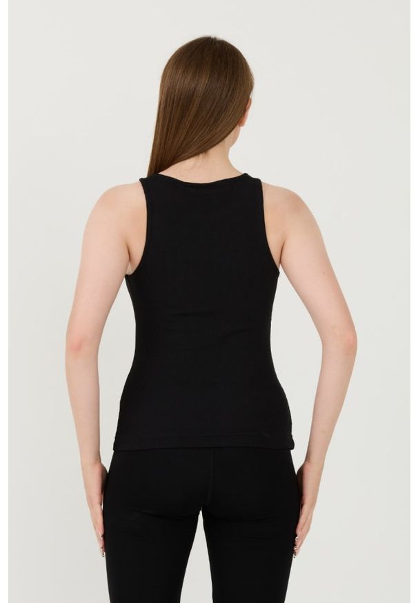 Guess - GUESS Czarny damski top Round Nk Guendalina, Rozmiar XL. Kolor: czarny