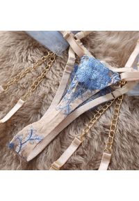 Intica - Komplet bielizny z koronką na wyjątkowe okazje Gritt. Kolor: niebieski. Materiał: koronka. Wzór: koronka #10