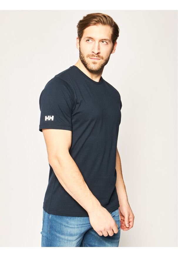 Helly Hansen T-Shirt Crew 33995 Granatowy Regular Fit. Kolor: niebieski. Materiał: bawełna