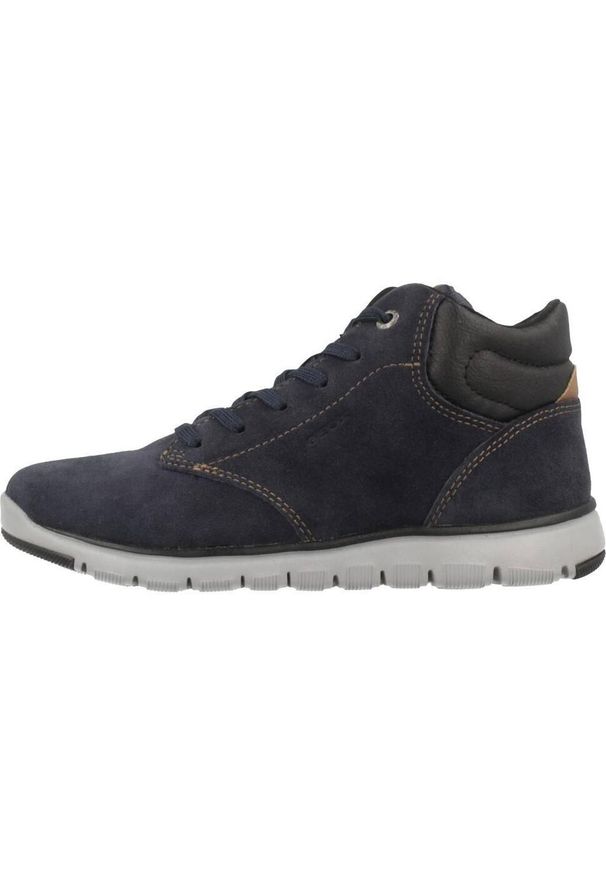 Buty Geox Model J Xunday B.a Kolor Niebieski. Kolor: czarny, niebieski, wielokolorowy. Materiał: tkanina. Sport: turystyka piesza