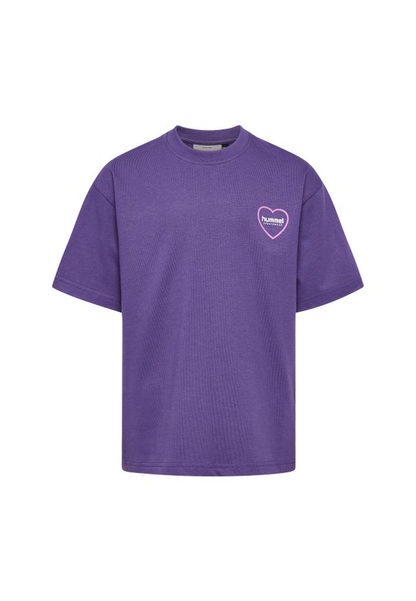Koszulka dla dzieci Hummel Heartfield loose. Kolor: fioletowy, niebieski, wielokolorowy