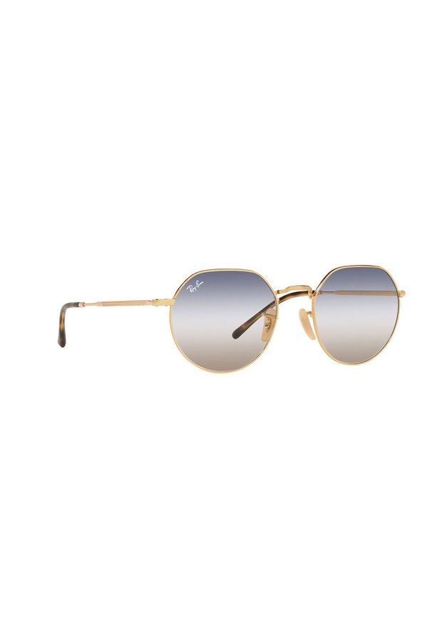 Ray-Ban - Okulary Jack. Kształt: okrągłe. Kolor: złoty