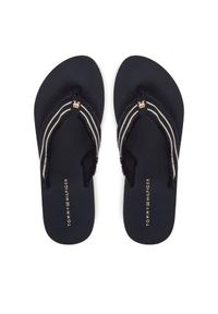 TOMMY HILFIGER - Tommy Hilfiger Japonki TH Webbing Beach Sandal FW0FW08739 Granatowy. Kolor: niebieski. Materiał: materiał