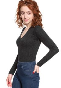 Lee - DAMSKI SWETER LEE V-NECK BODY BLACK L41QWD01 112109140 #5
