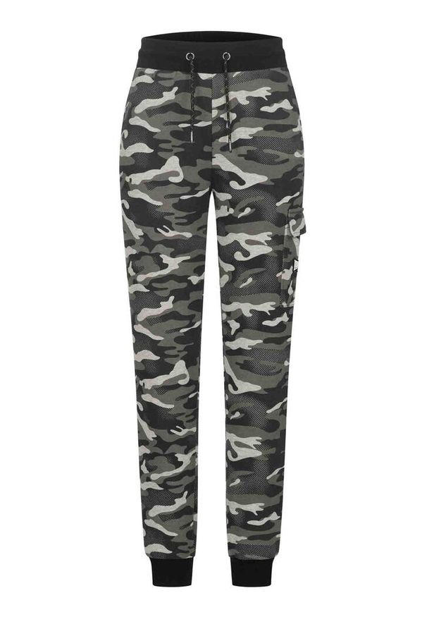 Damskie spodnie dresowe Lonsdale Collyhurst. Kolor: wielokolorowy, szary, zielony, brązowy. Materiał: dresówka