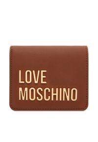 Love Moschino - Mały Portfel Damski LOVE MOSCHINO. Kolor: brązowy