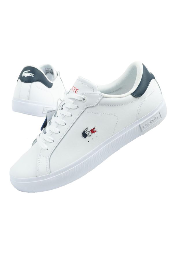 Buty sportowe męskie Lacoste Powercourt 125 1 SMA. Kolor: biały. Materiał: skóra