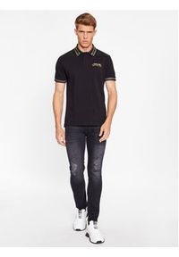 Versace Jeans Couture Polo 75GAGT01 Czarny Regular Fit. Typ kołnierza: polo. Kolor: czarny. Materiał: bawełna #5