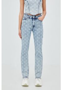 Juicy Couture jeansy damskie high waist. Stan: podwyższony. Kolor: niebieski #2