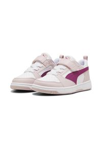 Puma - Dziecięce sneakersy PUMA Rebound V6 Lo PUMA Mauve Mist Magenta Gleam White Pink. Kolor: różowy, wielokolorowy, biały