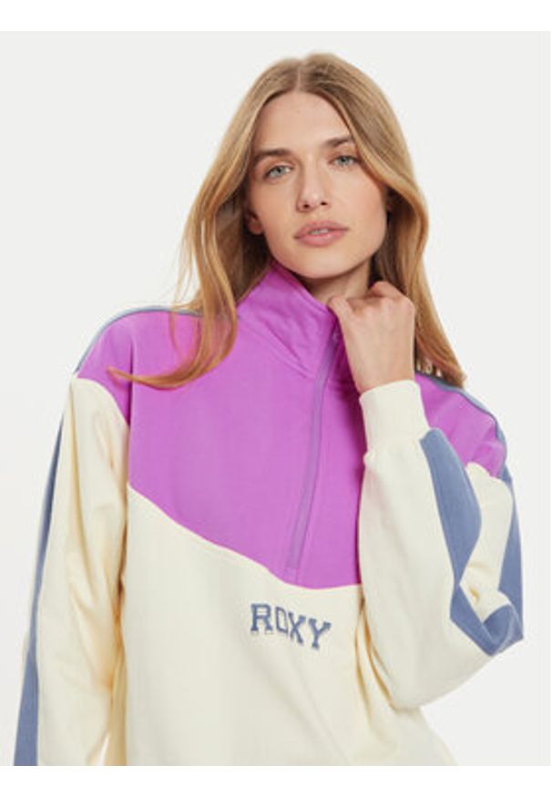 Roxy Bluza Essential Energy ERJFT04860 Różowy Loose Fit. Kolor: różowy. Materiał: bawełna