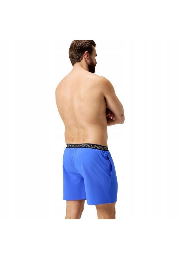 Speedo - Szorty Kąpielowe Męskie Kontrastowy Pasek W Talii Hyperboom. Kolor: niebieski