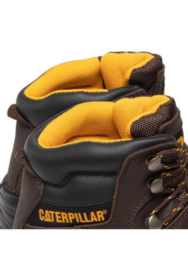 CAT Footwear Trapery Striver Bump St S3 P725098 Brązowy. Kolor: brązowy. Materiał: nubuk, skóra
