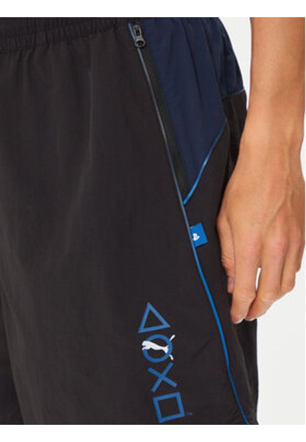 Puma Szorty sportowe PLAYSTATION 624703 Czarny Loose Fit. Kolor: czarny. Materiał: syntetyk. Styl: sportowy