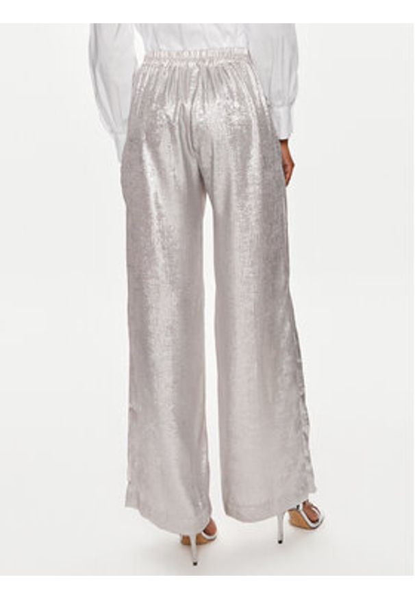 Dixie Spodnie materiałowe PDEPJNA Srebrny Relaxed Fit. Kolor: srebrny. Materiał: syntetyk