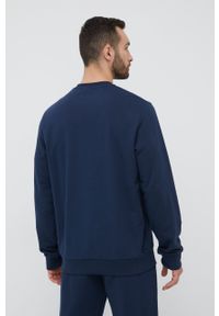 Jack Wolfskin bluza bawełniana męska kolor granatowy gładka. Okazja: na co dzień. Kolor: niebieski. Materiał: bawełna. Wzór: gładki. Styl: casual #4