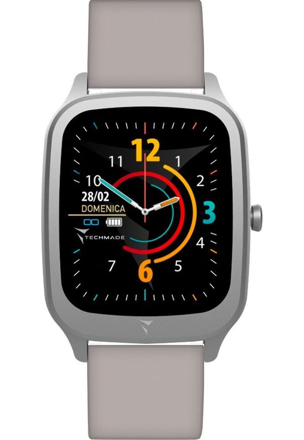 Smartwatch Techmade Smartwatch męski Techmade TM-VISION-GY szary pasek. Rodzaj zegarka: smartwatch. Kolor: szary