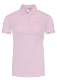 Lacoste Bluza PF5462 Różowy Slim Fit. Typ kołnierza: polo. Kolor: różowy. Materiał: bawełna #2