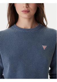 Guess Jeans Sweter W6RR20 Z3HM1 Niebieski Regular Fit. Kolor: niebieski. Materiał: bawełna #2