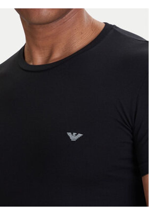 Emporio Armani Underwear T-Shirt EM000375 AF18891 UC001 Czarny Slim Fit. Kolor: czarny. Materiał: bawełna