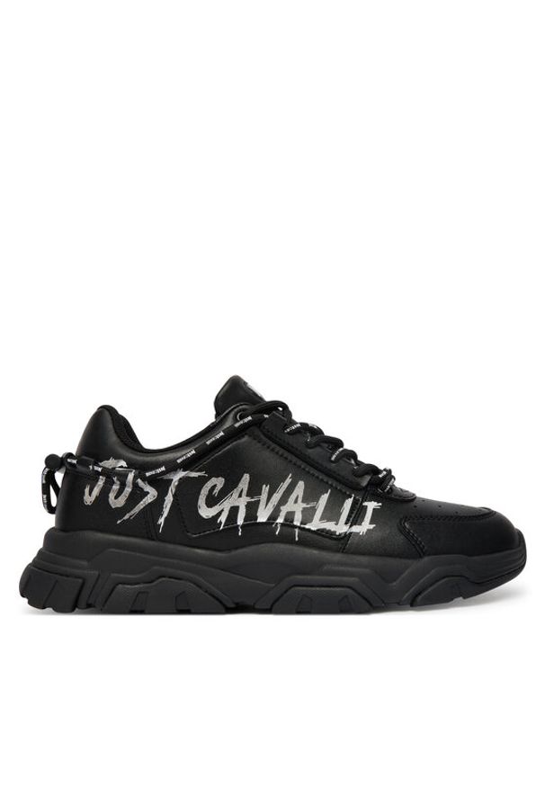 Just Cavalli Sneakersy 80QA3SH1 ZPC21 Czarny. Kolor: czarny. Materiał: skóra
