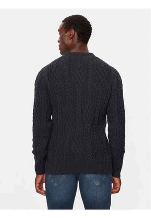 JOOP! Jeans Sweter 15 JJK-07Silano 30043085 Granatowy Modern Fit. Kolor: niebieski. Materiał: bawełna