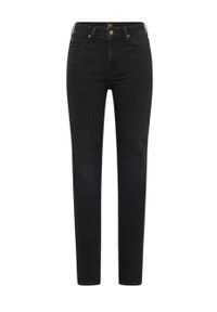 Lee - LEE SCARLETT HIGH DAMSKIE SPODNIE JEANSOWE TINGLED BLACK L626ODD41