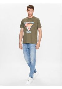 Guess T-Shirt M3YI68 K6XN4 Khaki Regular Fit. Kolor: brązowy. Materiał: bawełna #4