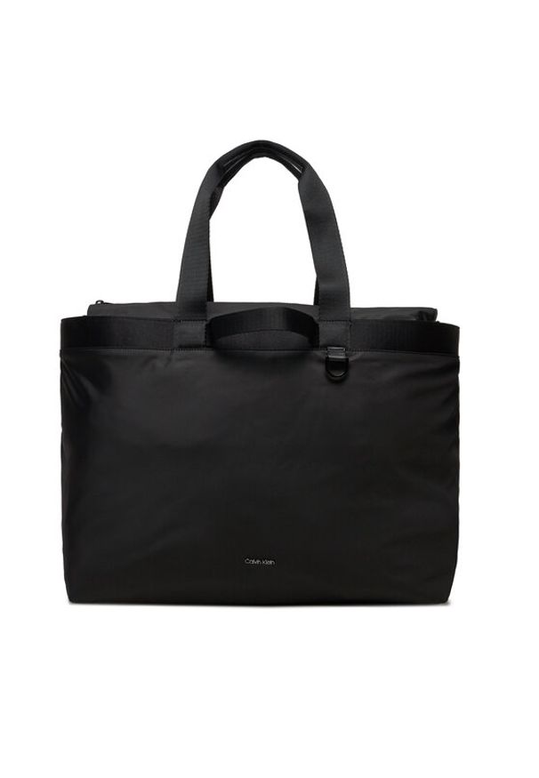 Calvin Klein Torba Ck Est Nylon Shopper K50K512117 Czarny. Kolor: czarny. Materiał: materiał