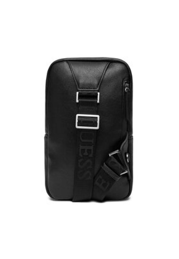 Guess Saszetka HMBOMG P5426 Czarny. Kolor: czarny. Materiał: skóra