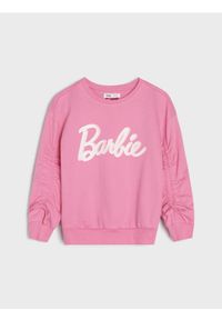 Sinsay - Bluza z marszczonymi rękawami Barbie - różowy. Kolor: różowy