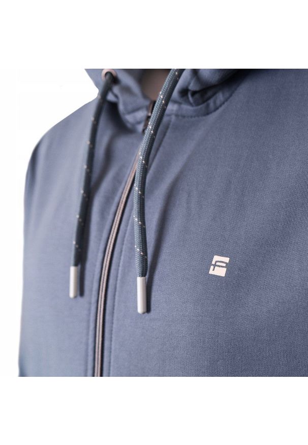 Wygodna Bluza Bawełniana - Pako Jeans - Szaro-Niebieska z Kapturem. Typ kołnierza: kaptur. Kolor: niebieski. Materiał: bawełna. Styl: klasyczny