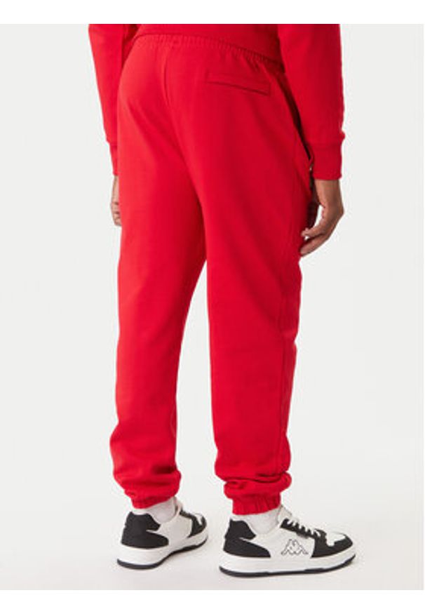 Kappa Spodnie dresowe Olmos 311M2TW Czerwony Regular Fit. Kolor: czerwony. Materiał: bawełna