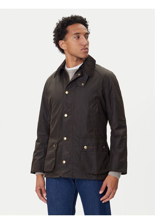 Barbour Kurtka przejściowa Ashby MWX0339OL71 Zielony Regular Fit. Kolor: zielony. Materiał: bawełna